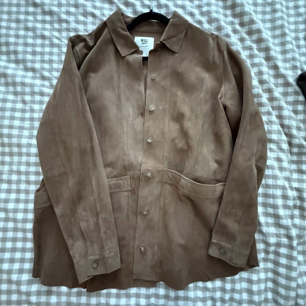 Sezane | Will Jacket Suede | X-Large | Camel | NWOT